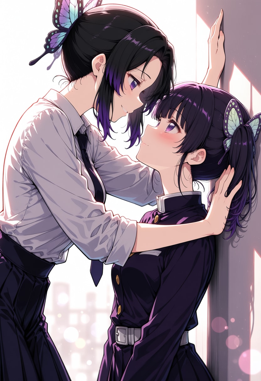 胡蝶しのぶと栗花落カナヲ