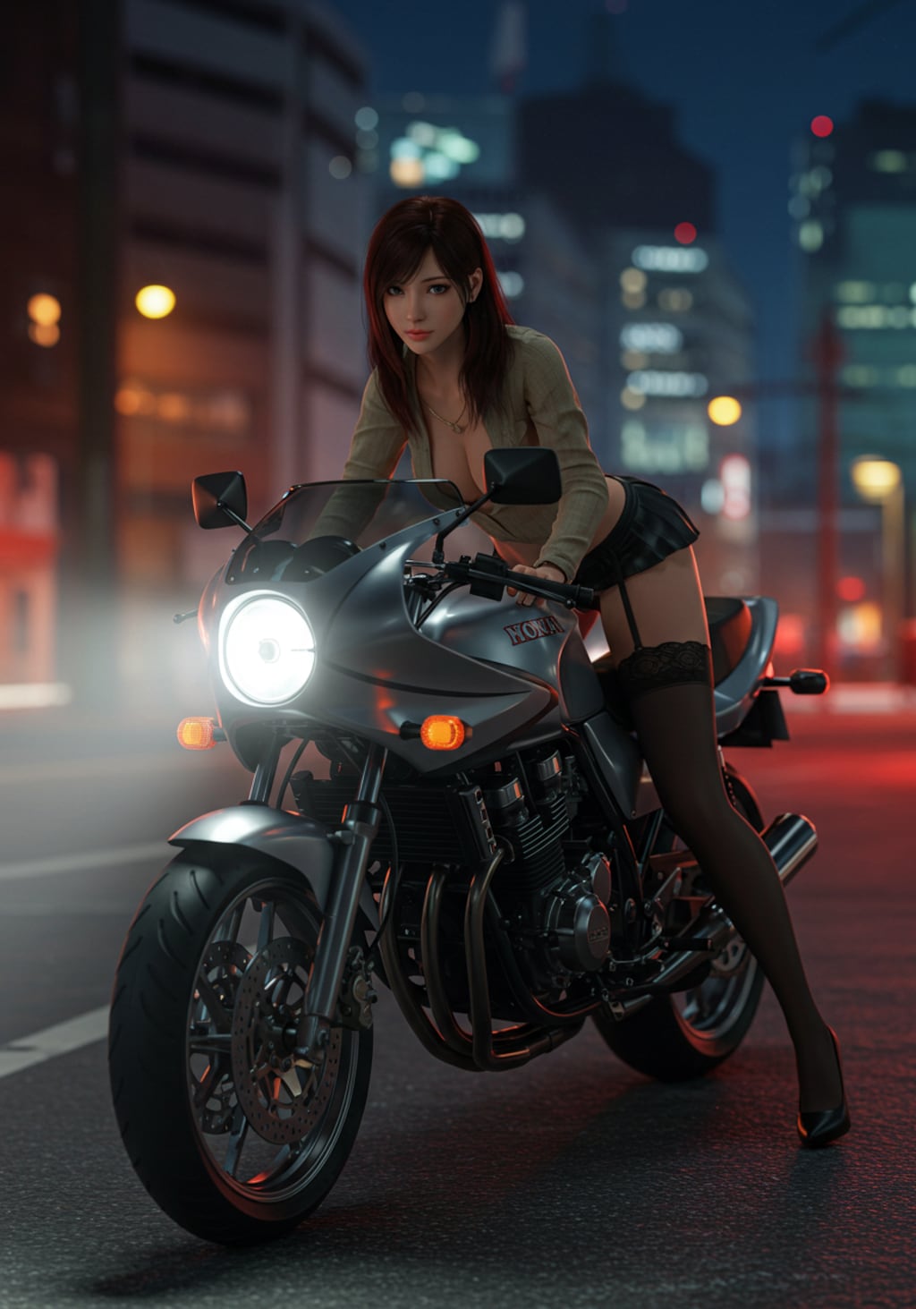バイクのSexyな女