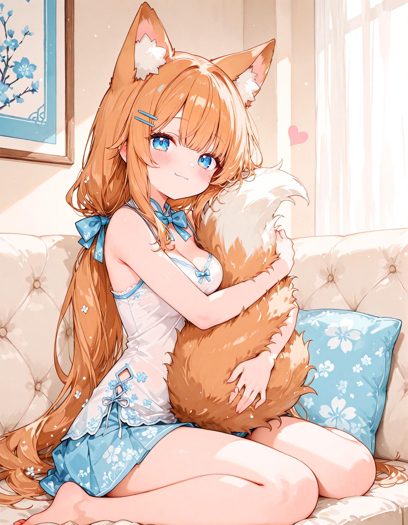 ケモ耳しっぽの少女 | の人気AIイラスト・グラビア