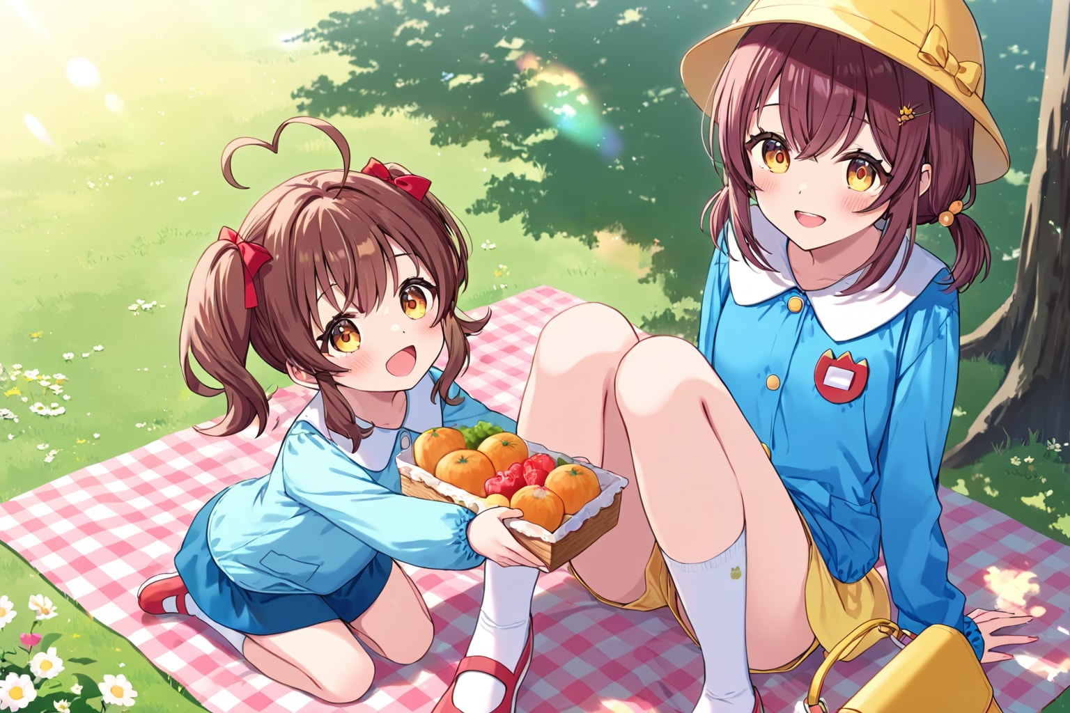 姉妹でピクニック