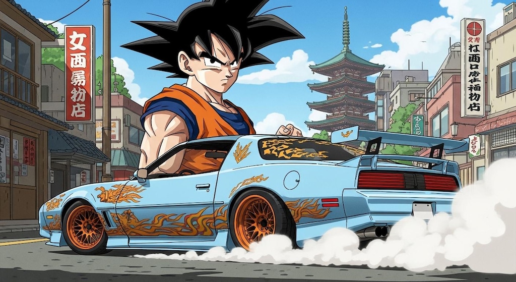 孫悟空とポンティアックファイヤーバードトランザム