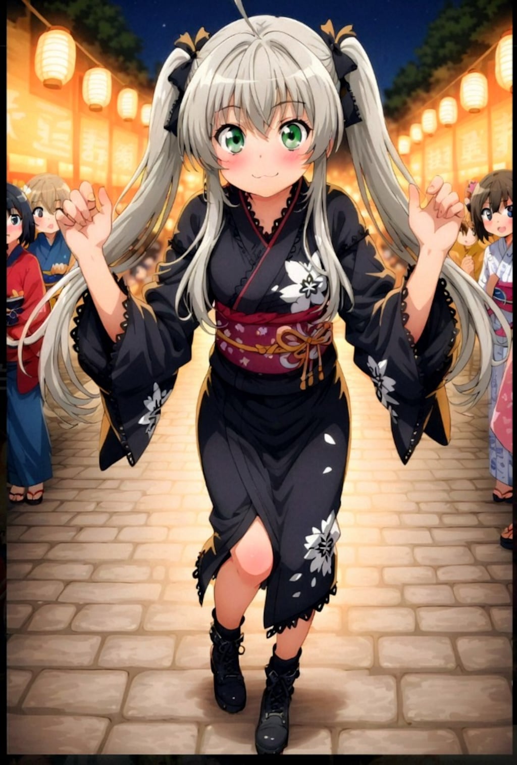 名古屋のどまつり,に参加する　　　　　　　　　　　　　　　　ほろ酔いニャル子さん。