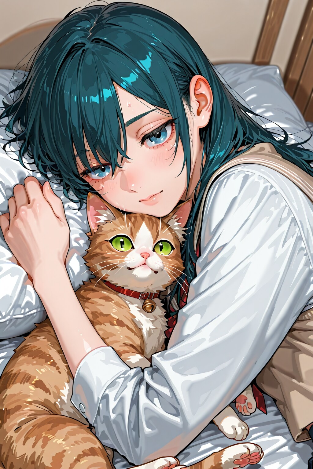 猫とベッド