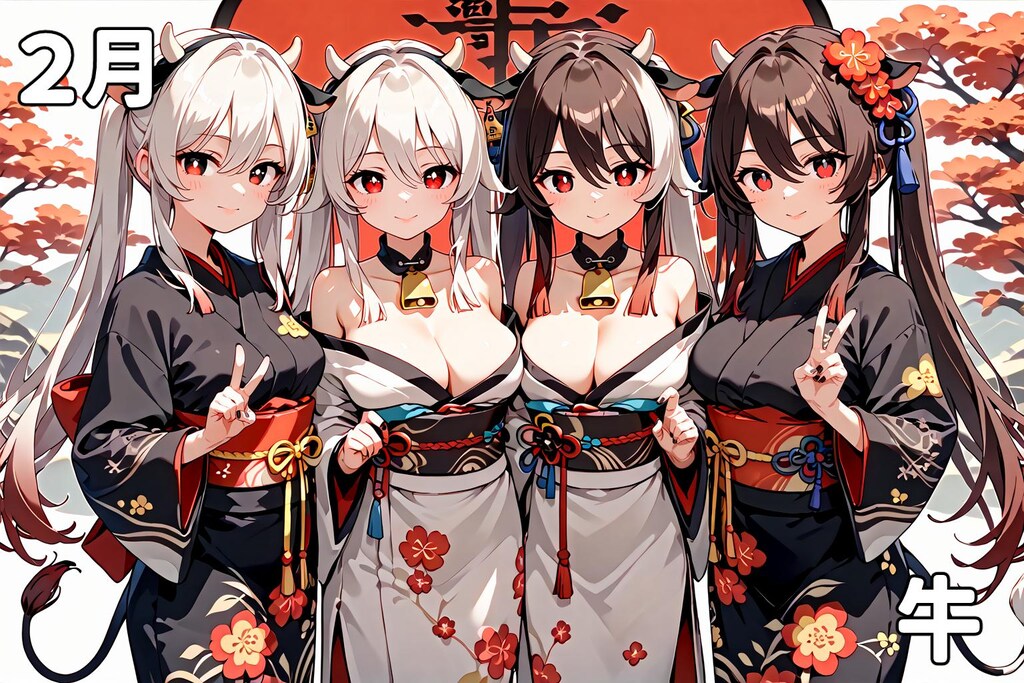 2025年干支カレンダー２月（失敗）