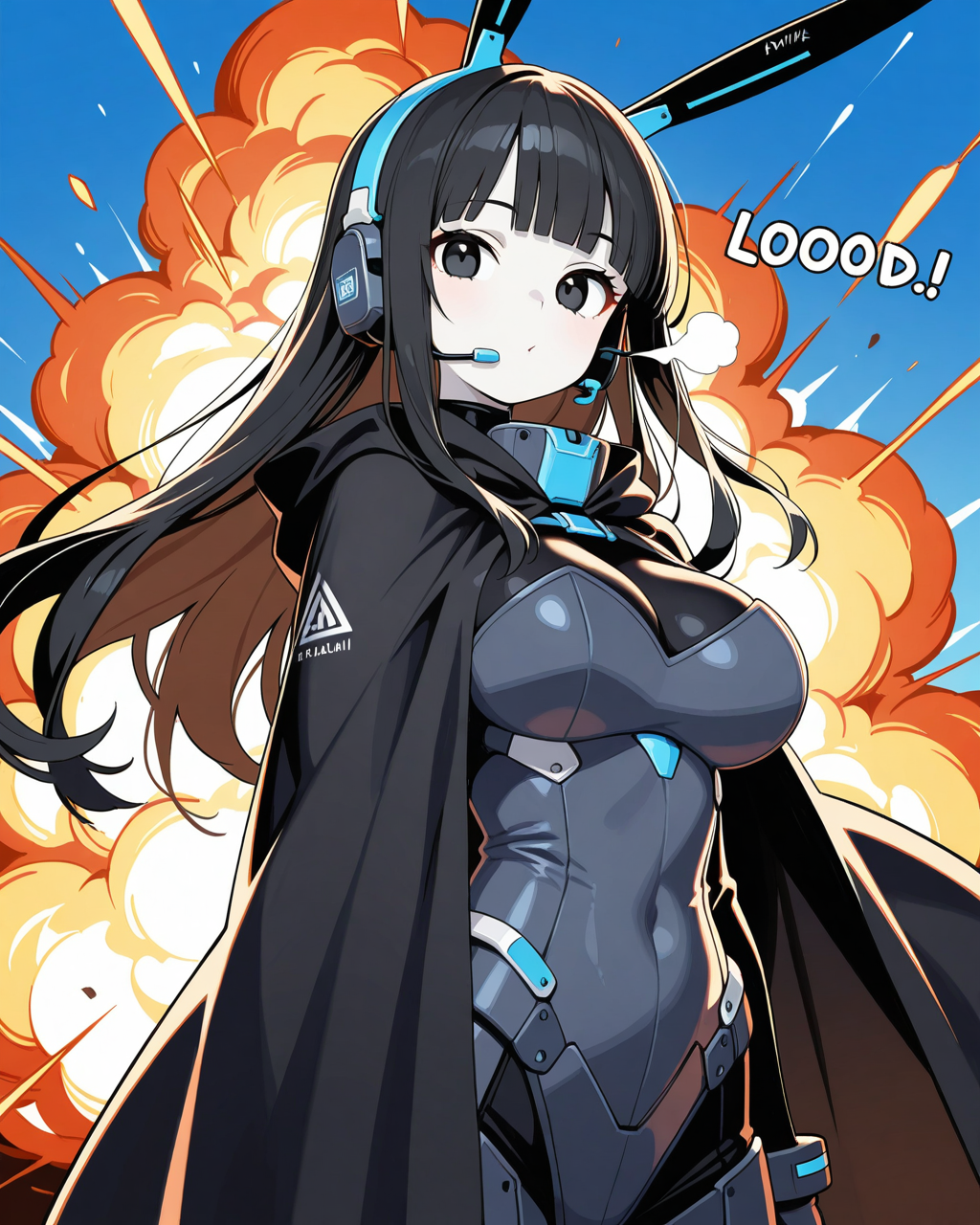 うさぎアーマーでコスプレをしているサキちゃん