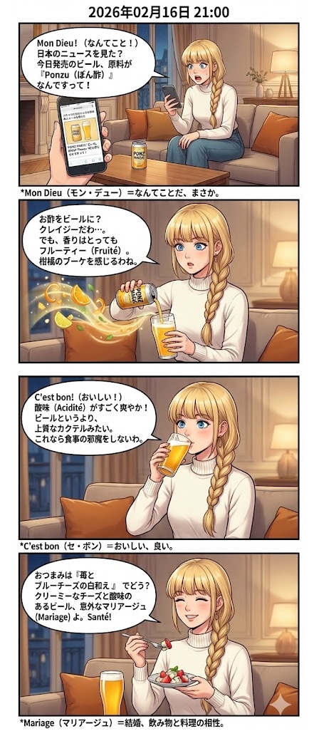今日発売の「ぽん酢ビール」　毎日漫画21時 | の人気AIイラスト・グラビア