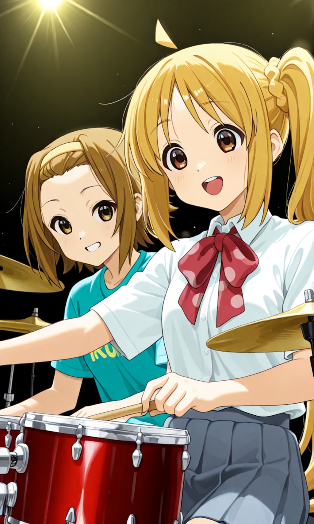 PixAIのLoRAでドラム担当の夢の共演🥁🎵❤️
