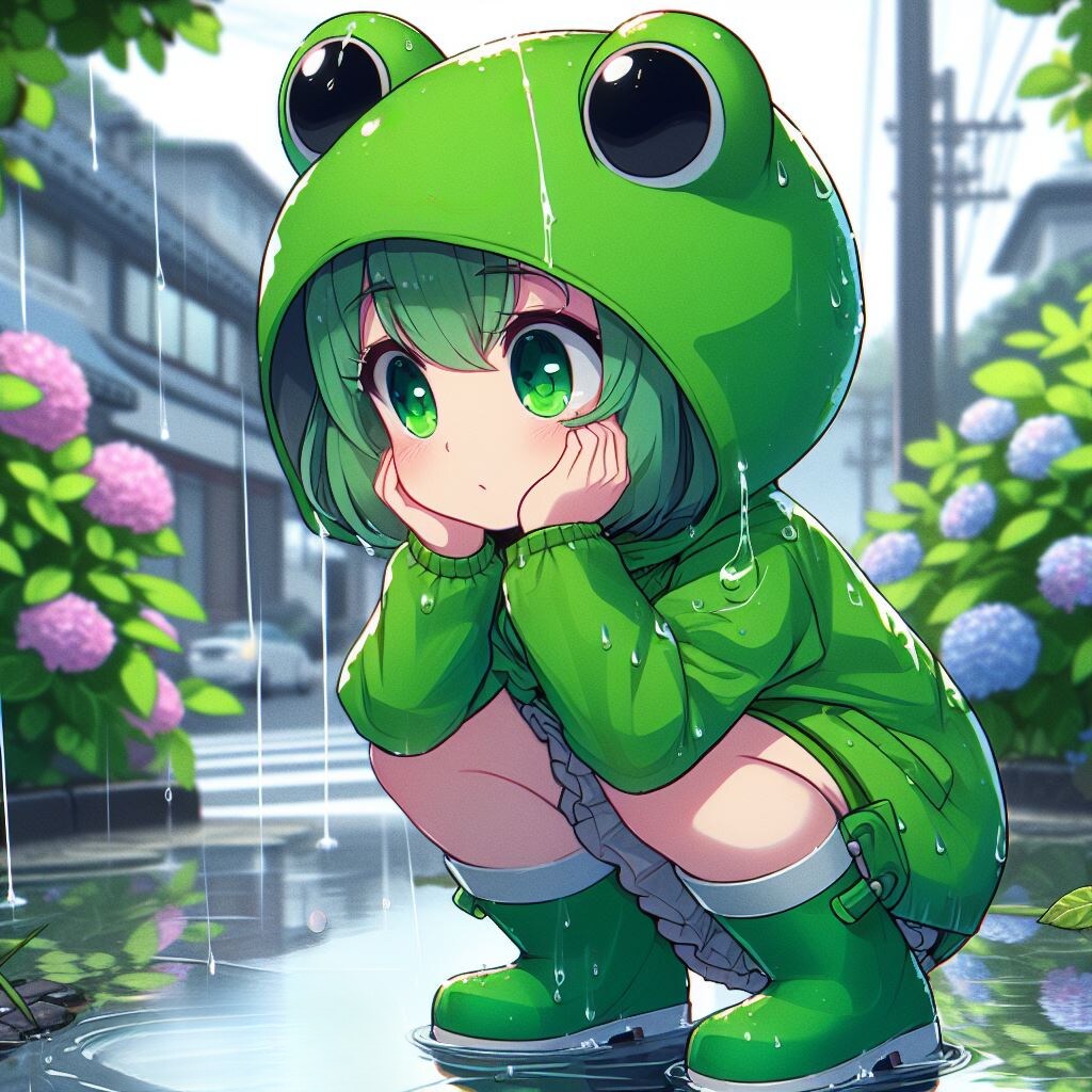 アマガエルの擬人化🐸