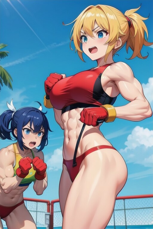 筋肉女子達の喧嘩