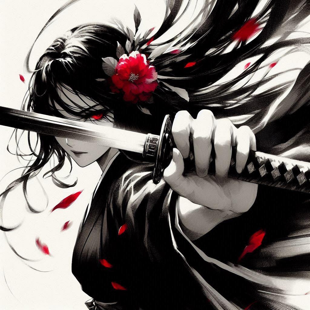 黒髪の女侍さん３２５