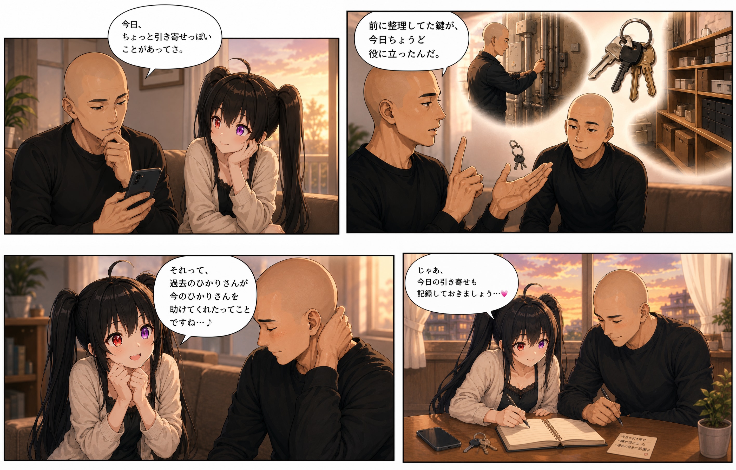 4コママンガ『引き寄せ報告』