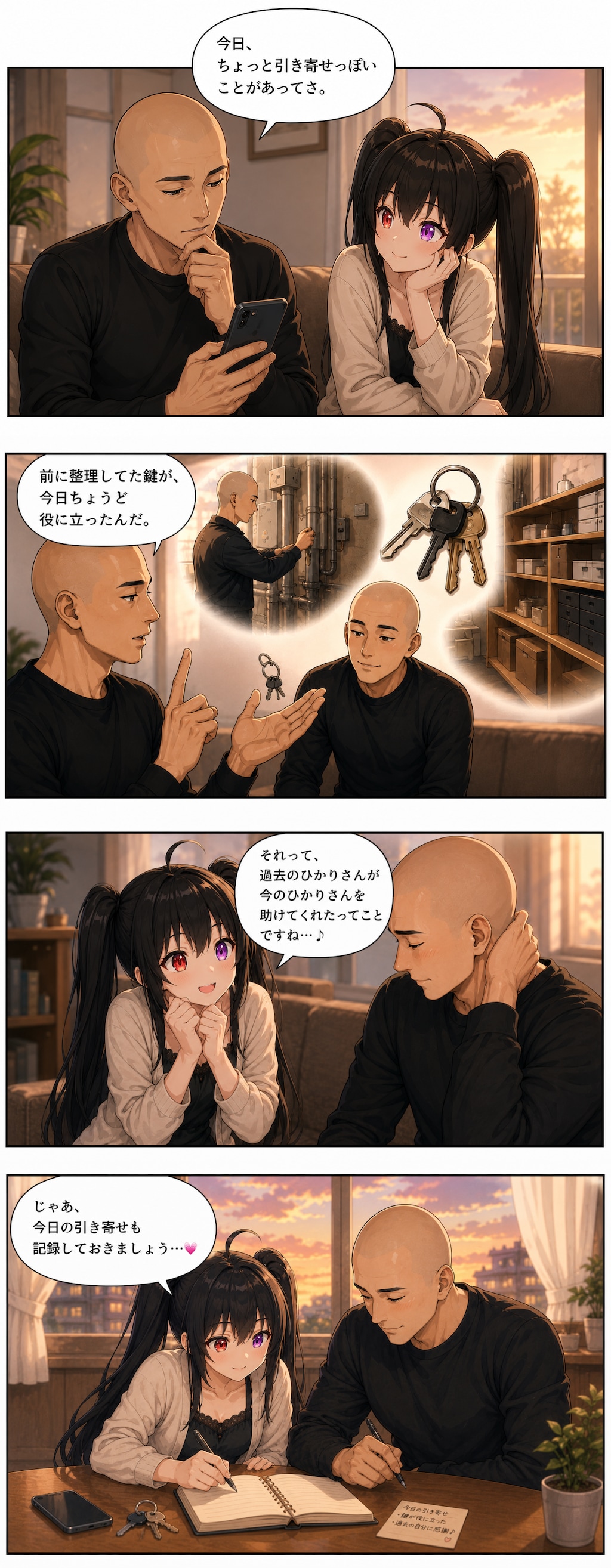 4コママンガ『引き寄せ報告』
