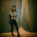 セクシーで魅惑的なFF7のティファのコスチュームを身にまとったコスプレイヤーのアートイラスト 11枚目