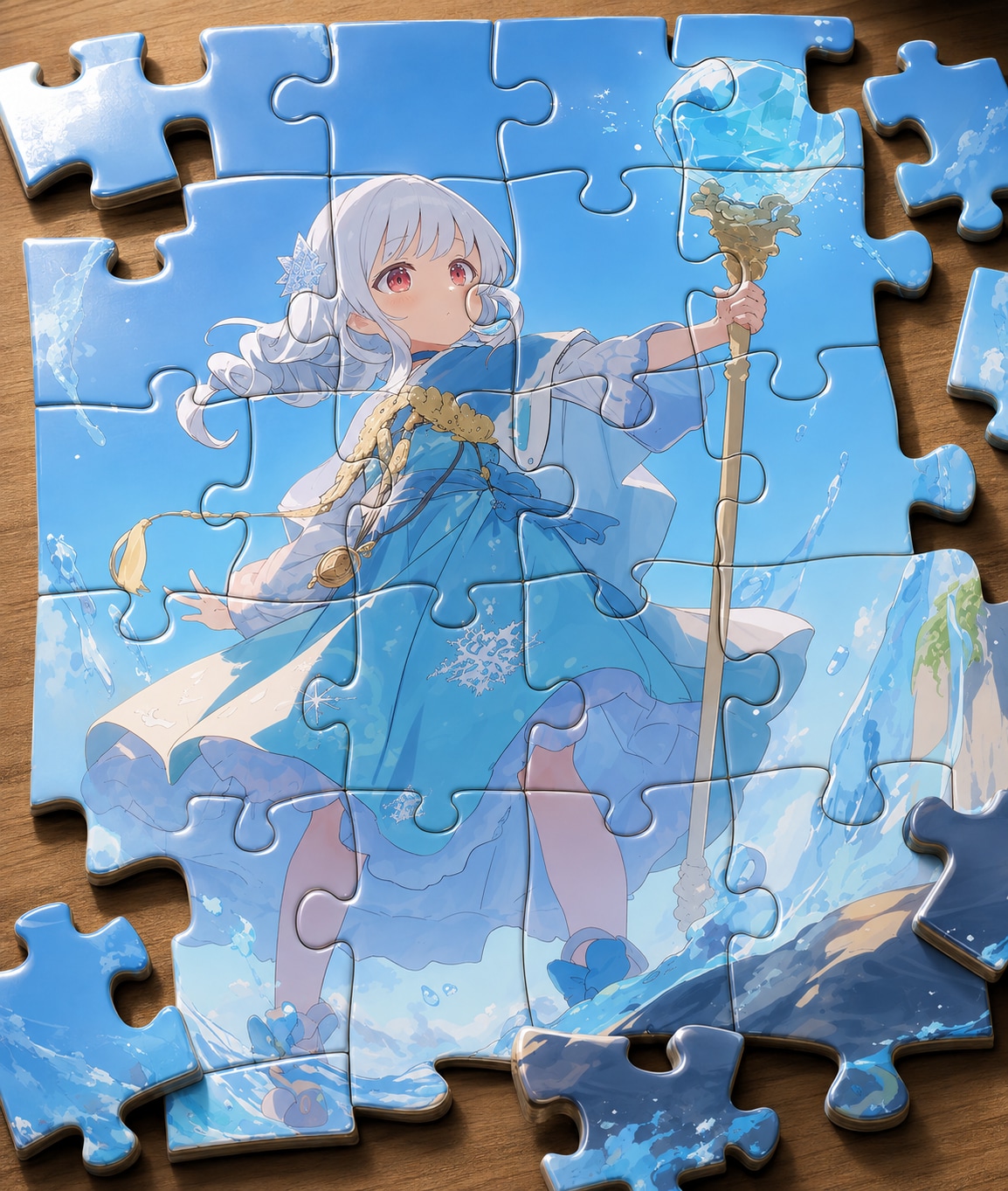 ジグソーパズル（氷の魔女さま） | の人気AIイラスト・グラビア
