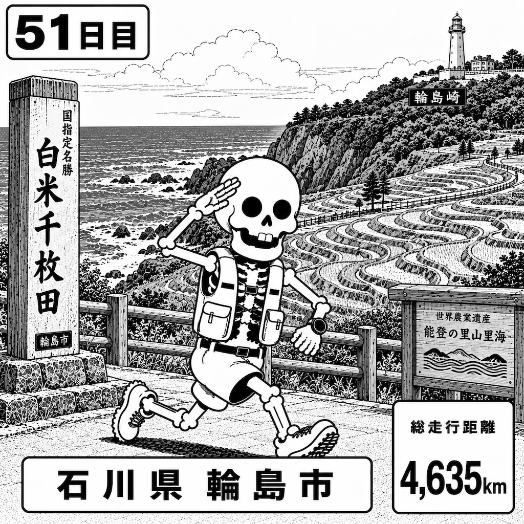 石川県輪島市に到着