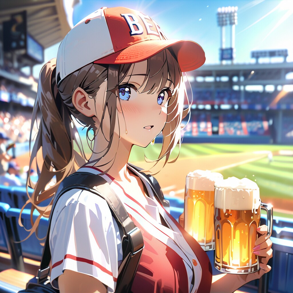 野球場の売り子さん