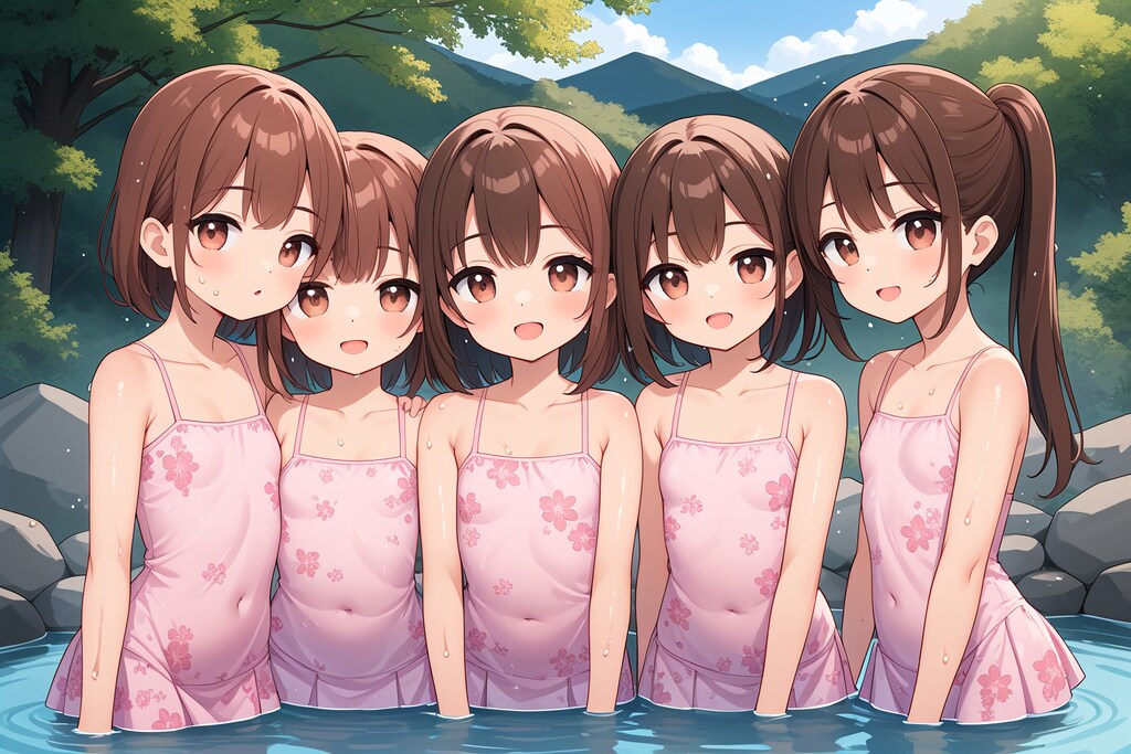 温泉で出迎え