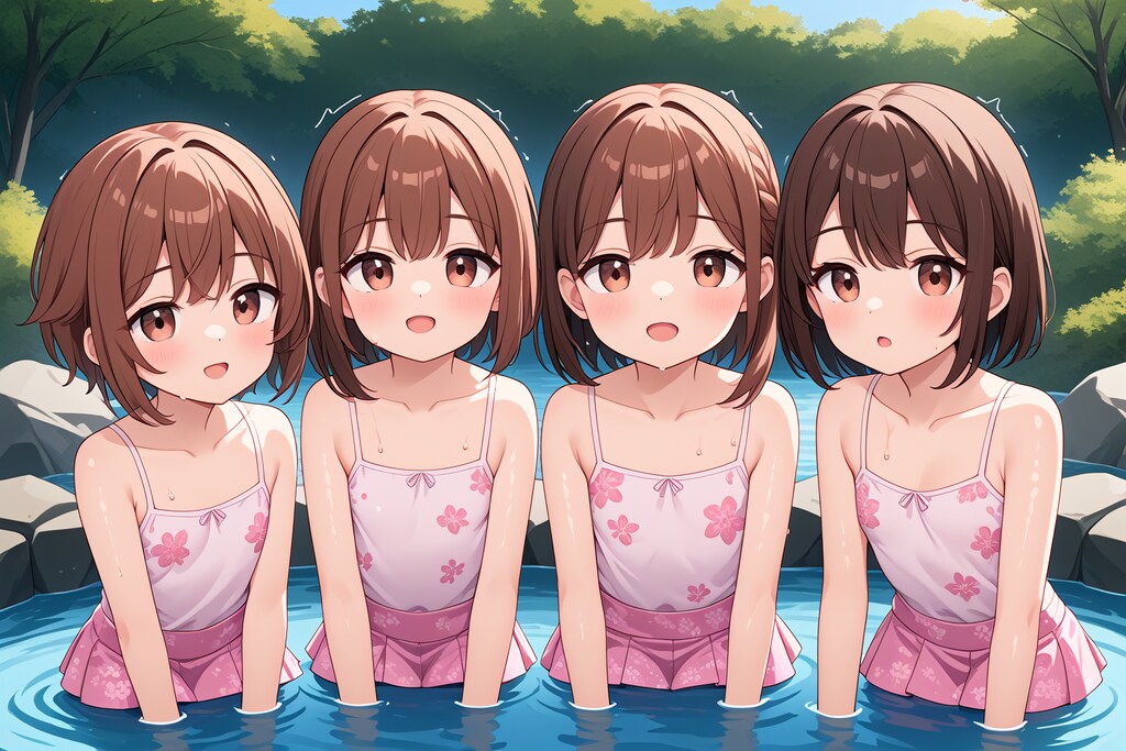 温泉で出迎え