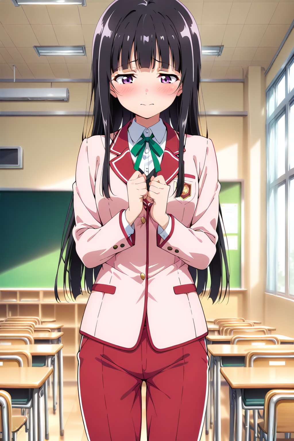 なぜかスカートが汚れたので、ジャージに着替えて・・・ | の人気AIイラスト・グラビア