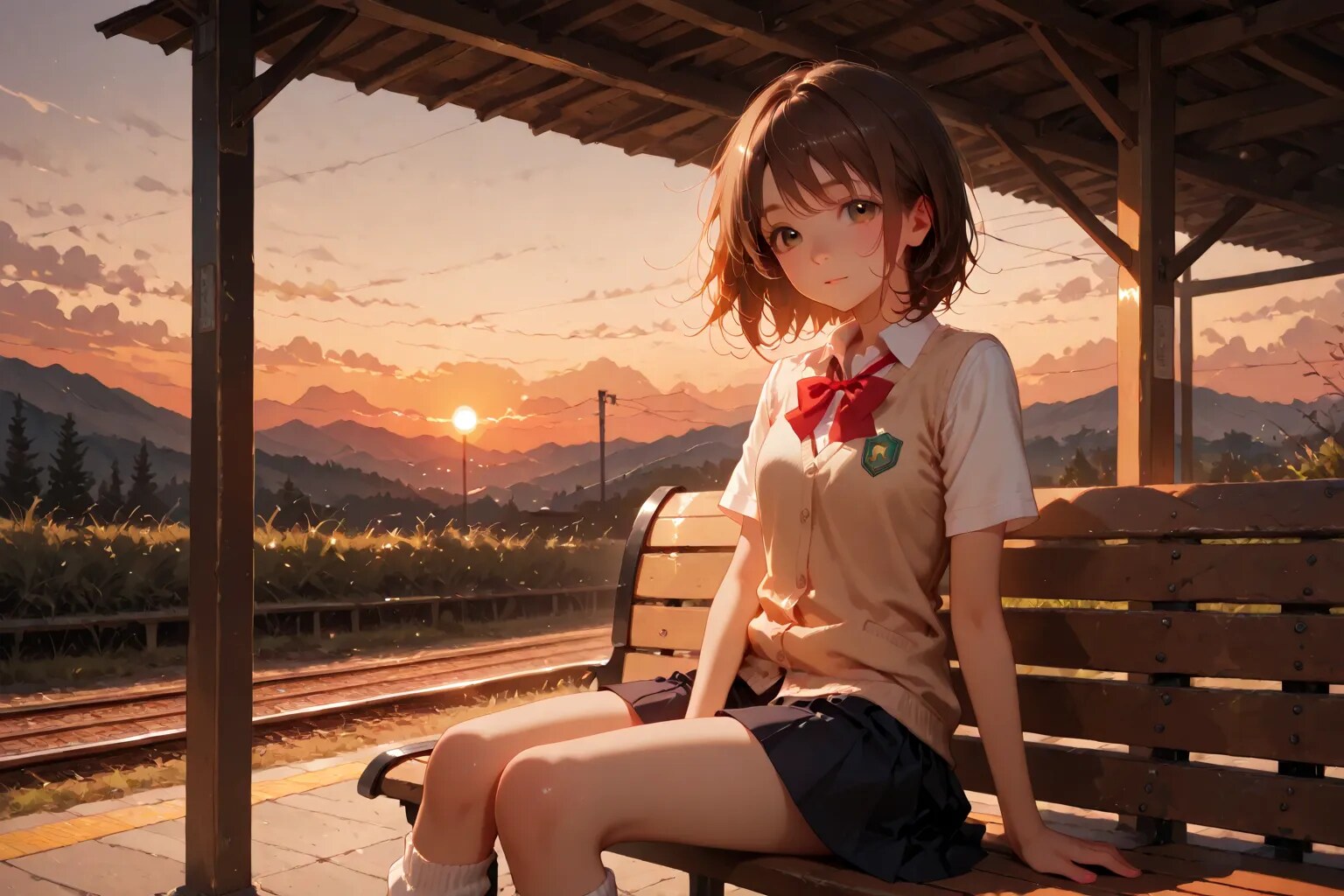 田舎の駅 | の人気AIイラスト・グラビア