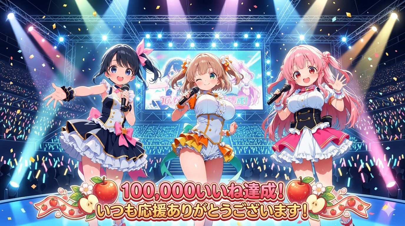 10万いいね達成！応援ありがとうございます！！！