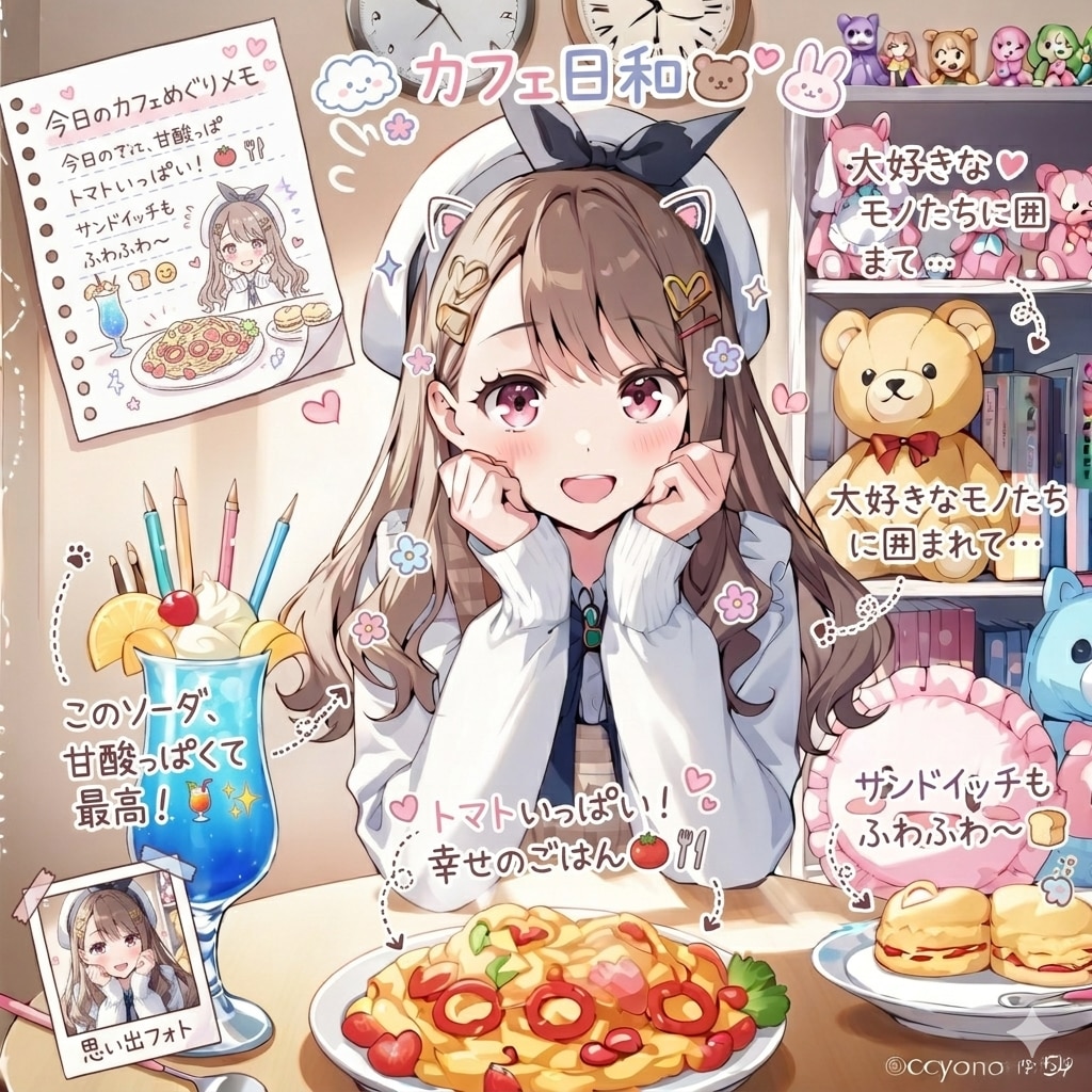 カフェ日和 | の人気AIイラスト・グラビア
