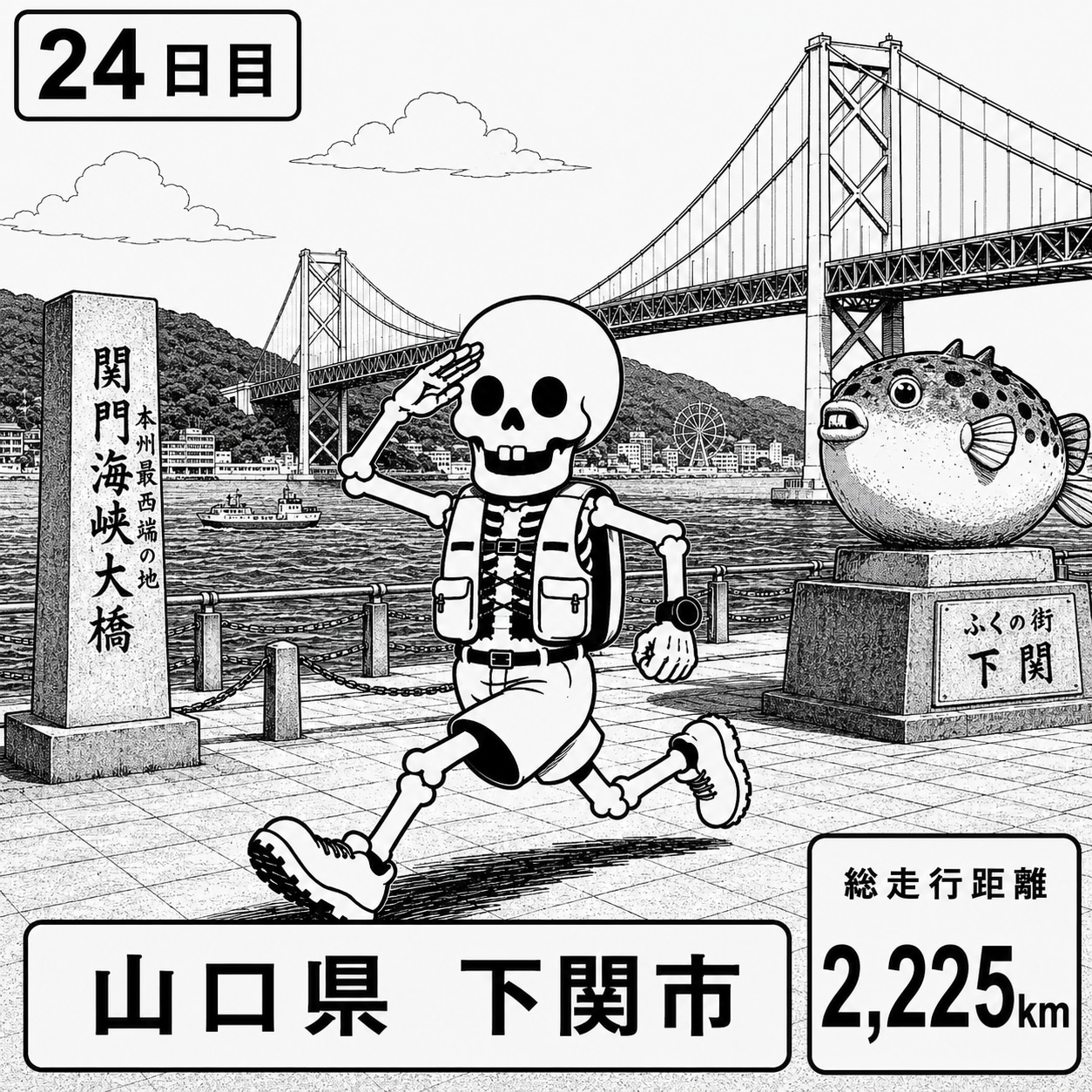 山口県下関市に到着 | の人気AIイラスト・グラビア