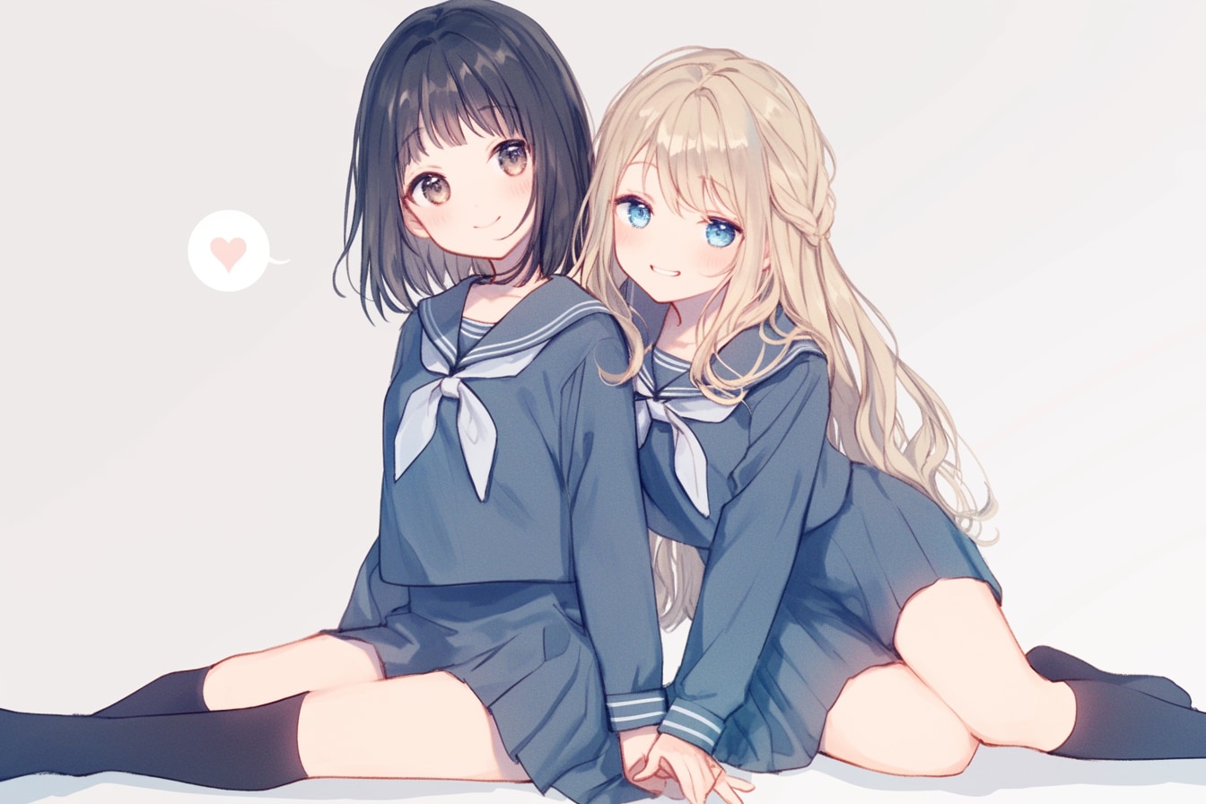 二人のJK186 | の人気AIイラスト・グラビア