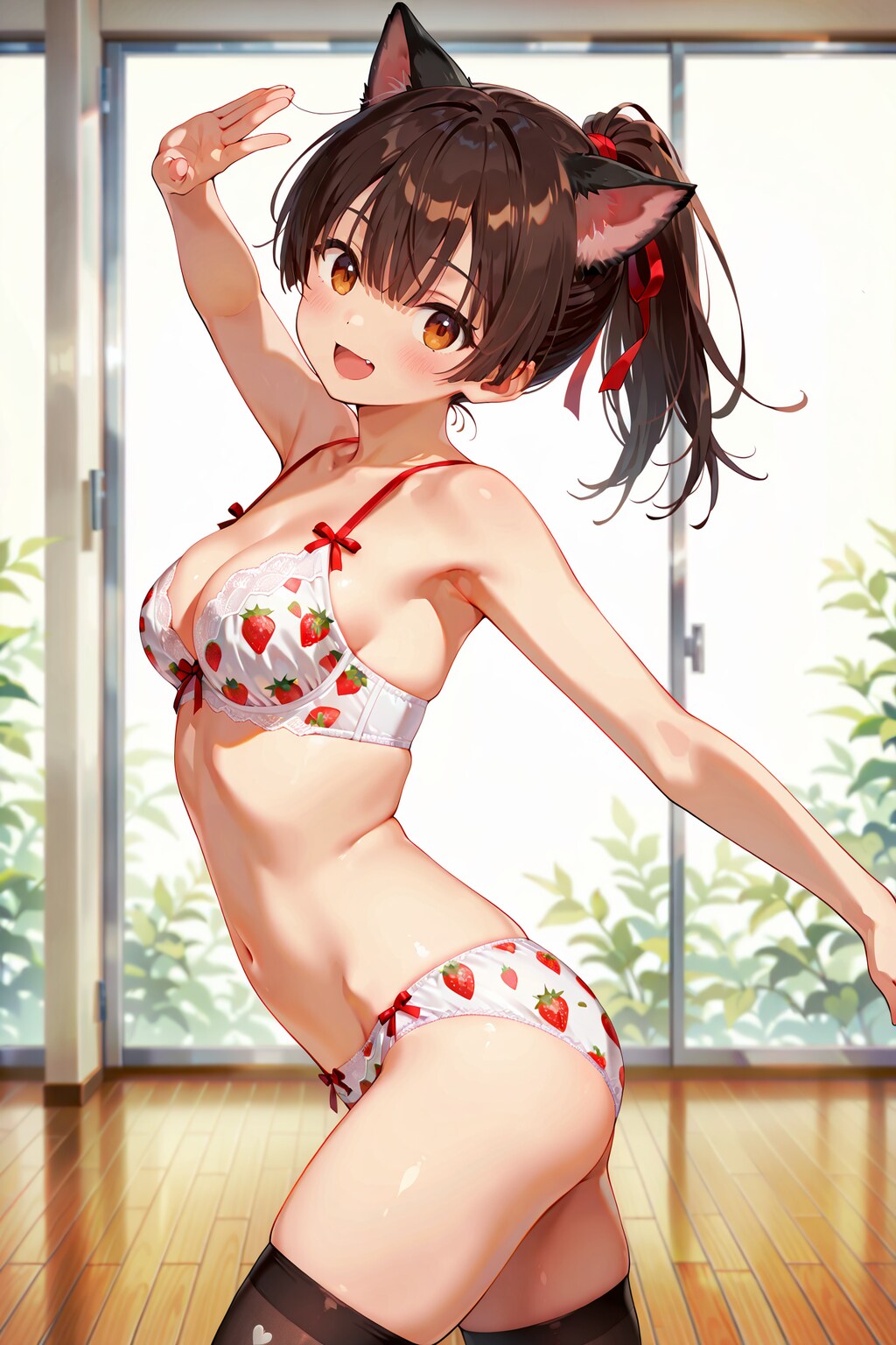 学校でネコミミ＋下着姿の撮影会 Y925