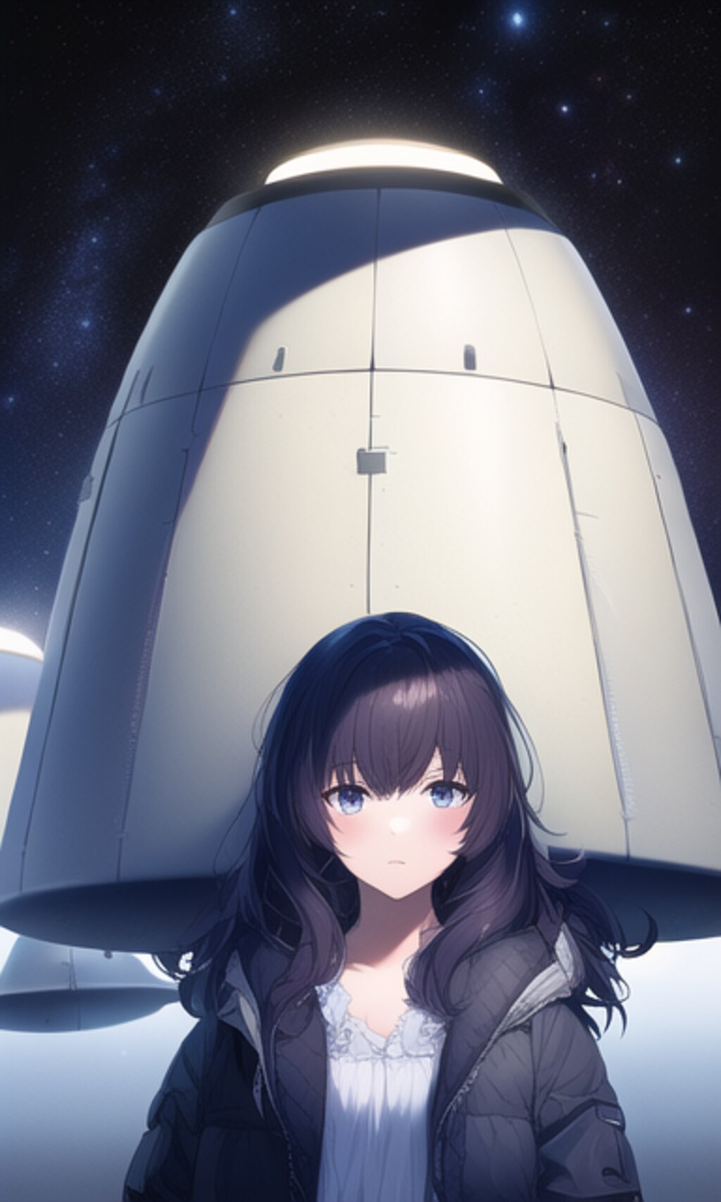 黒髪宇宙少女と宇宙船