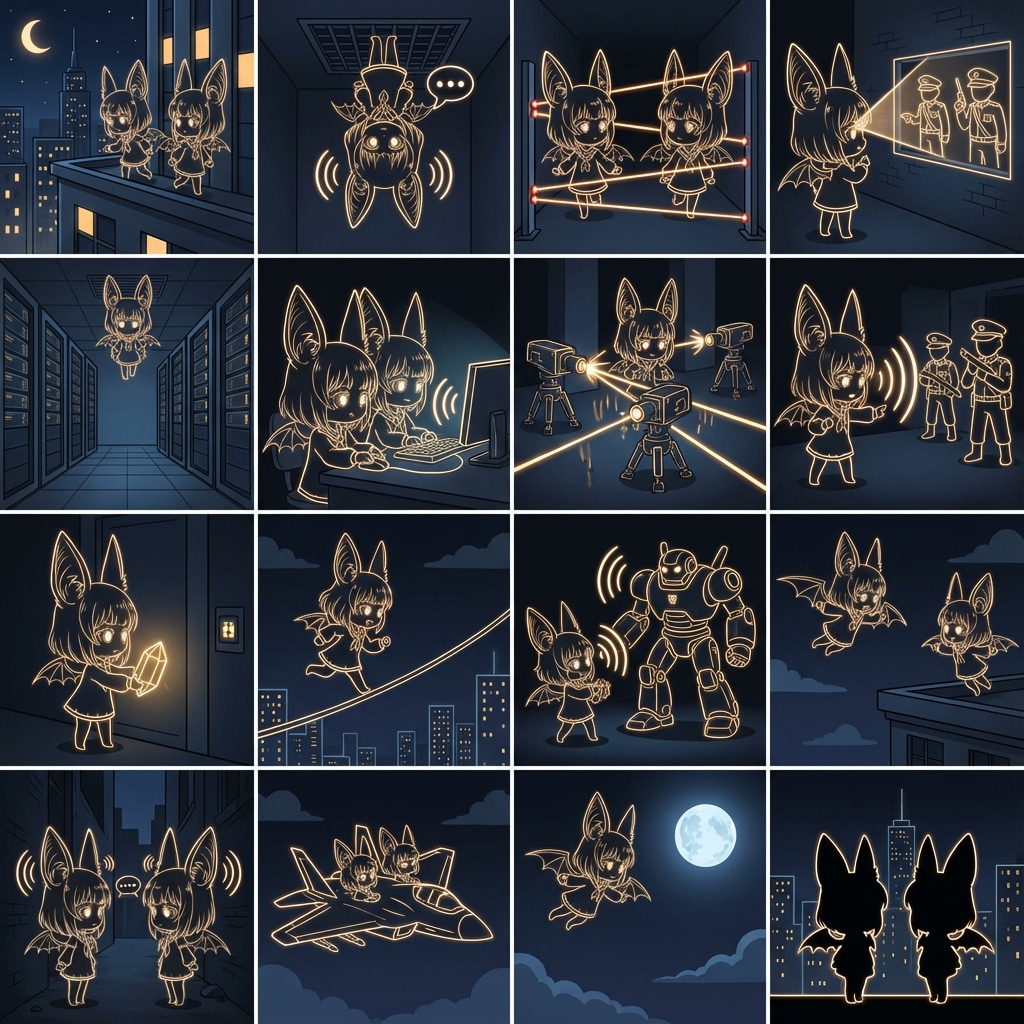 闇の工作員 Twin bats!