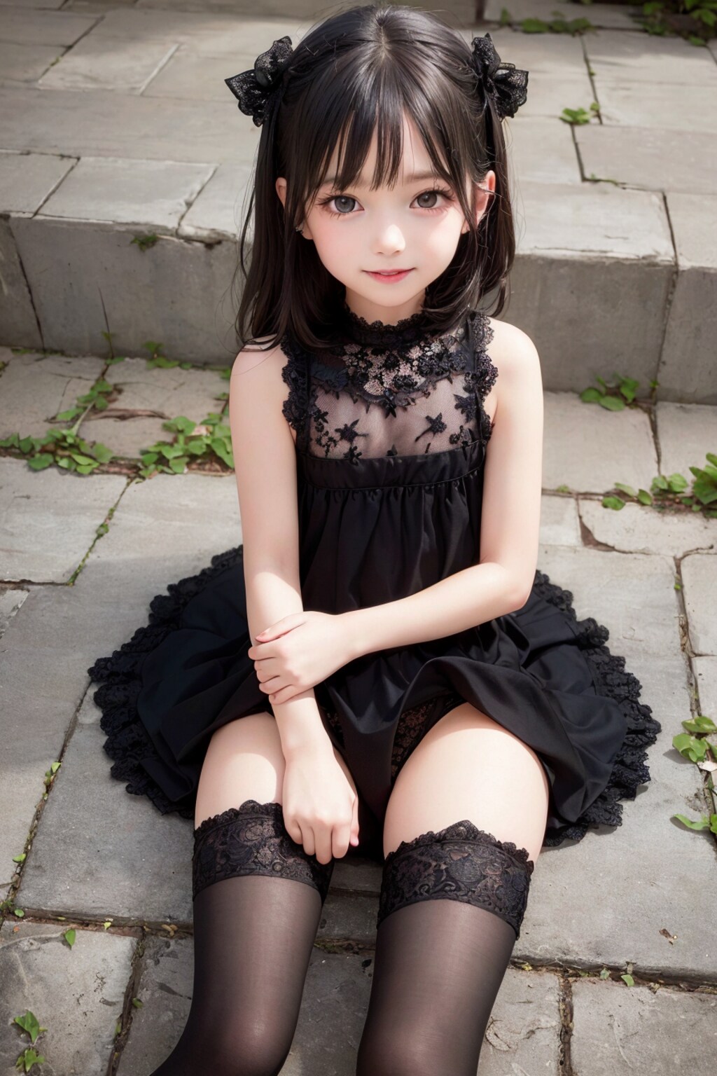 ゴススカート-黒髪(74p)
