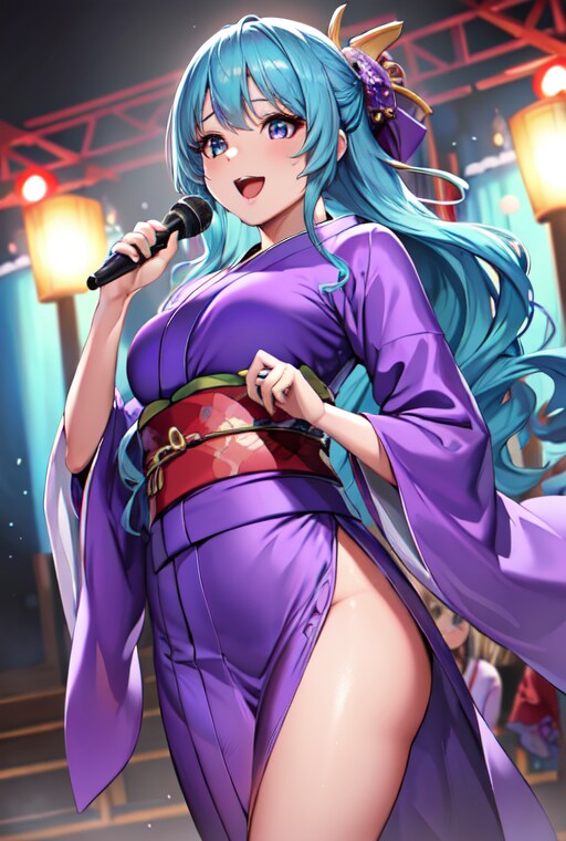 振袖美女のステージ