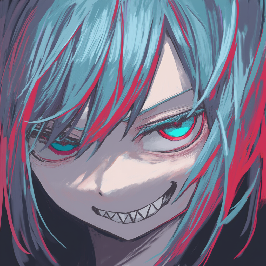 ボカロ　初音ミク　ジト目＋ギザ歯