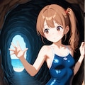 海辺で活動するスク水サイドポニー女子 11枚目