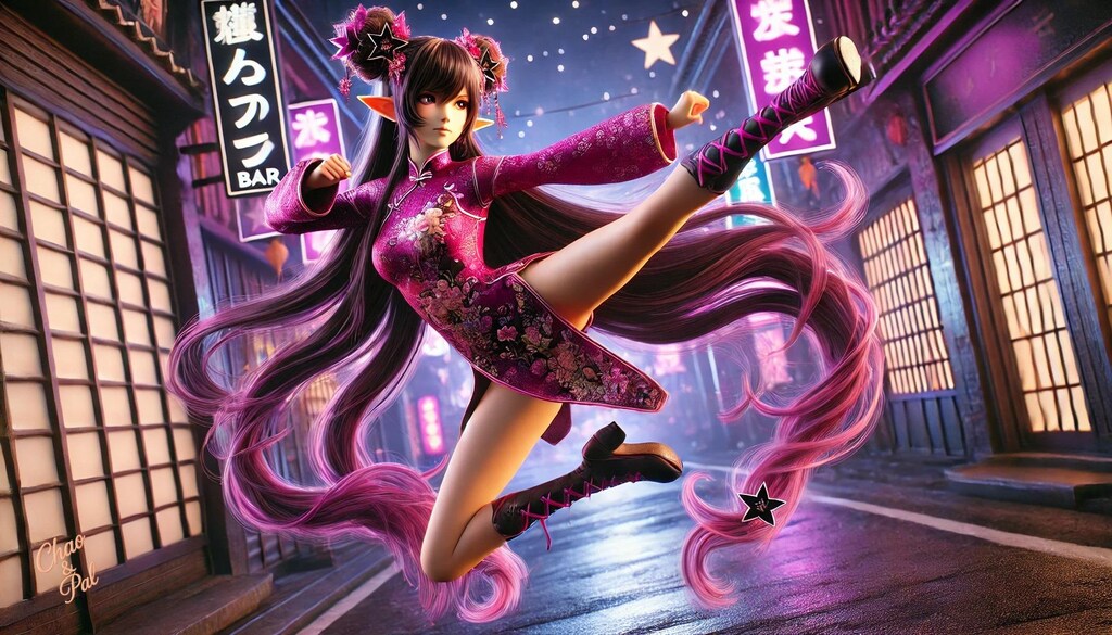 飛び蹴りチャイナ