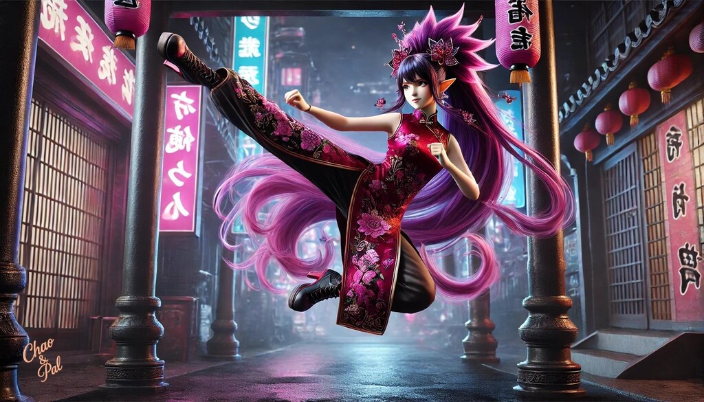 飛び蹴りチャイナ