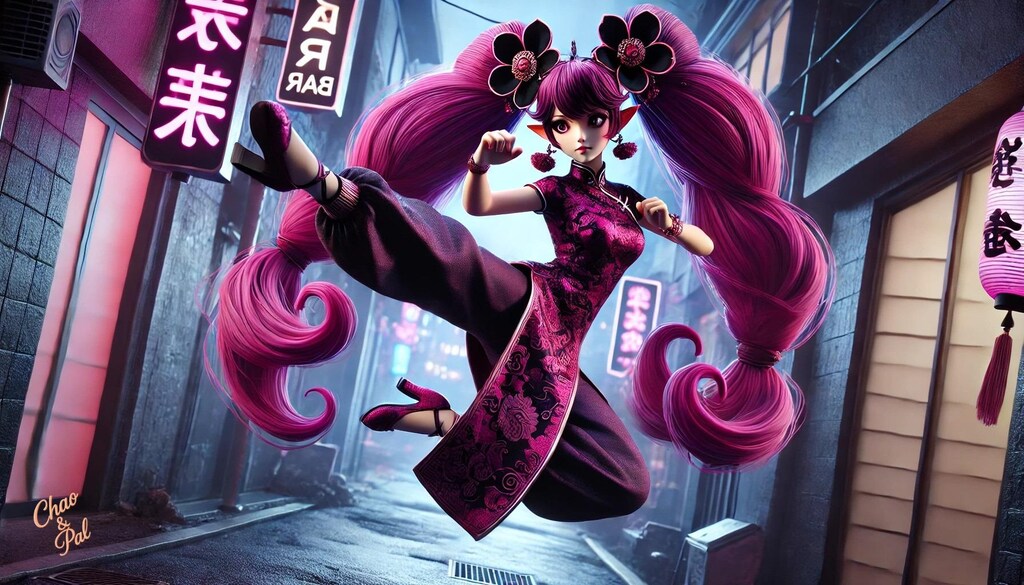 飛び蹴りチャイナ