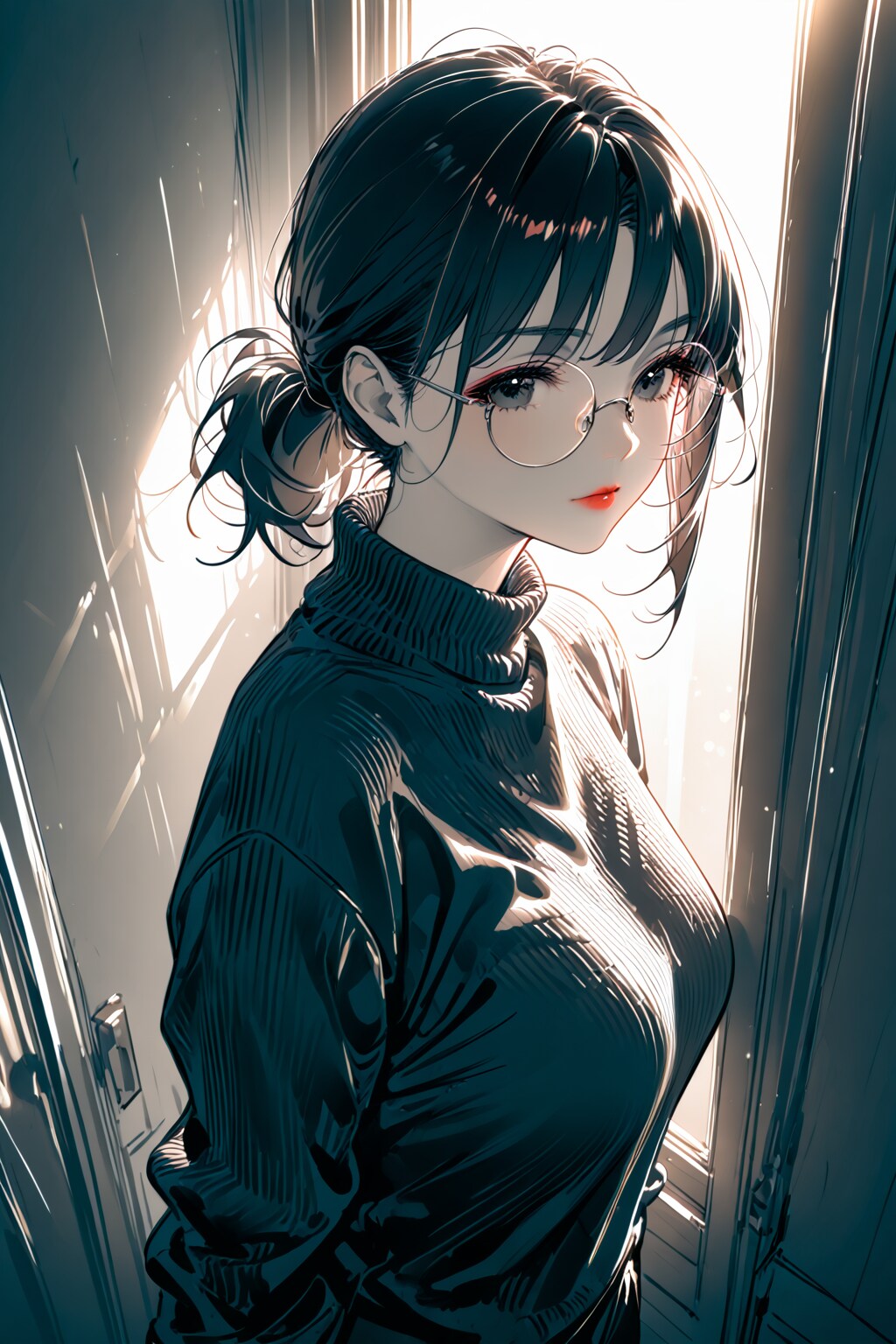 モデル㉞「モノクロと眼鏡」