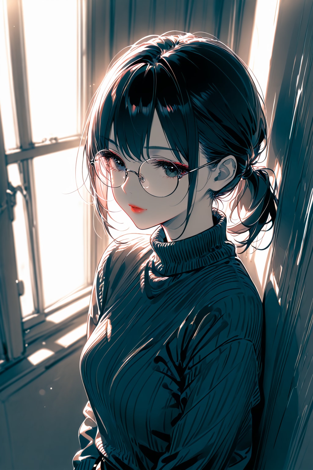 モデル㉞「モノクロと眼鏡」