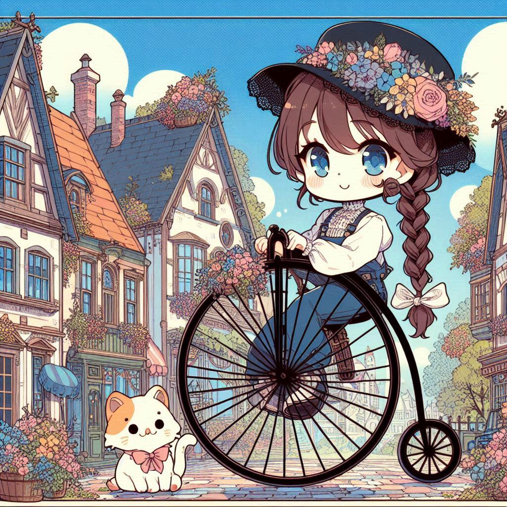 ペニー・ファージング型自転車というそうです