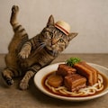 沖縄肉料理を作る猫 8枚目