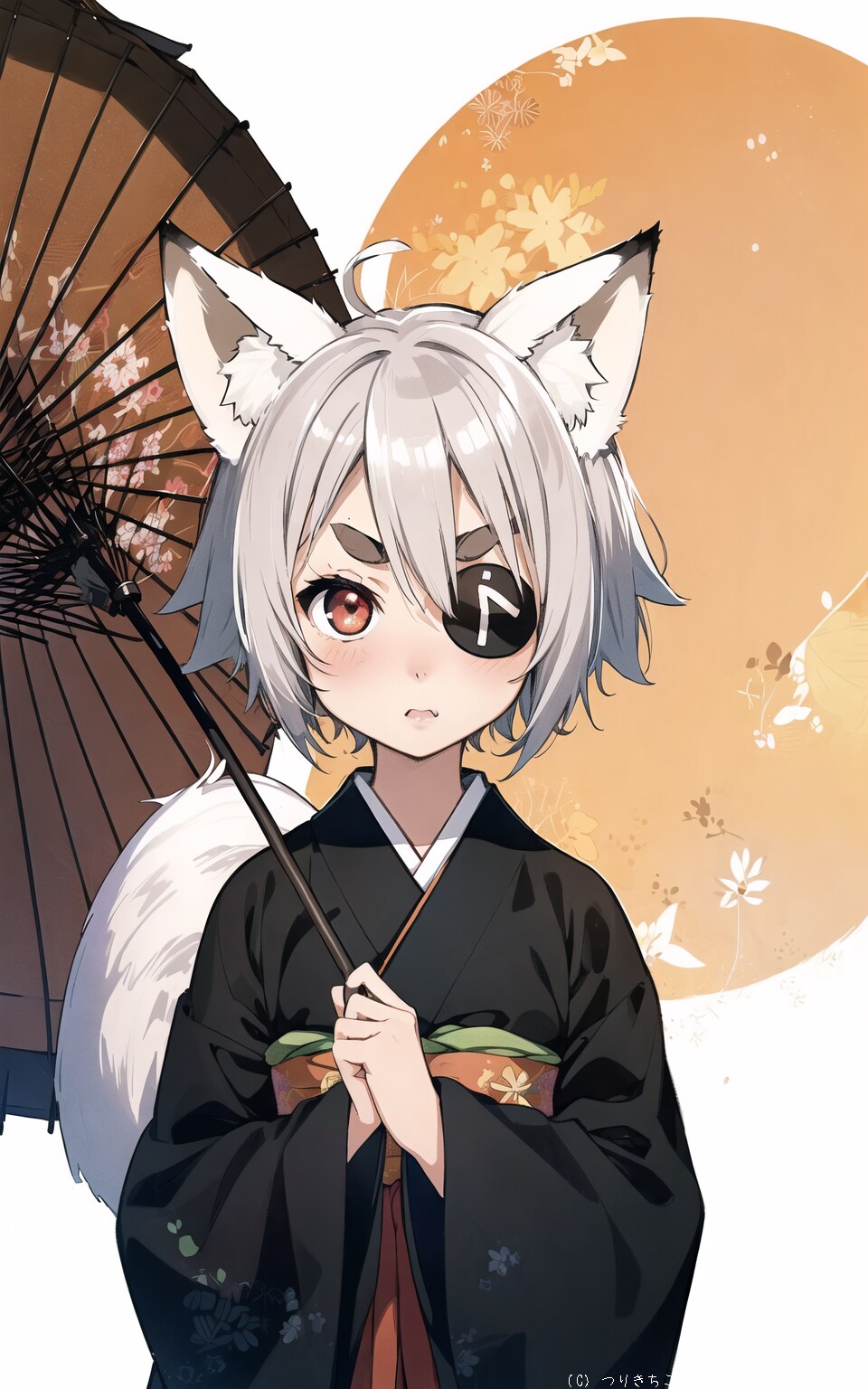 今日の双子狐の鈴菜さん〜眼帯ブーム