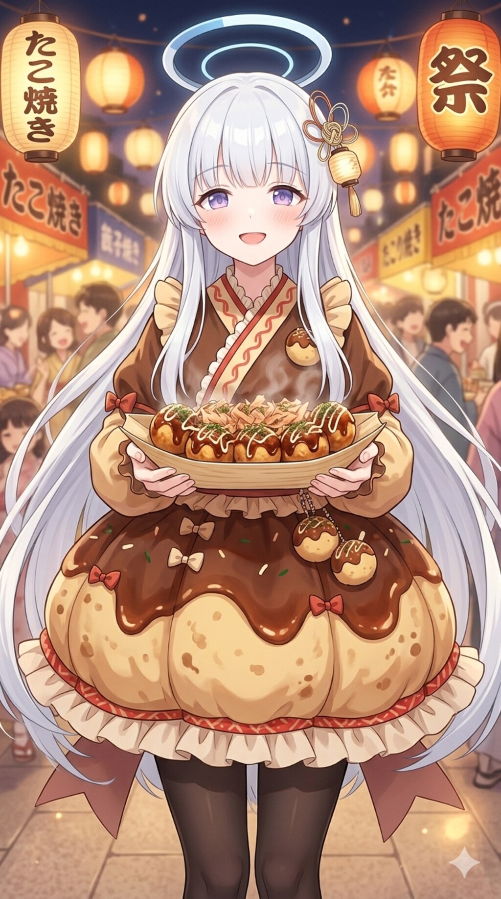 たこ焼き屋台の看板娘(妄想)【2/3】