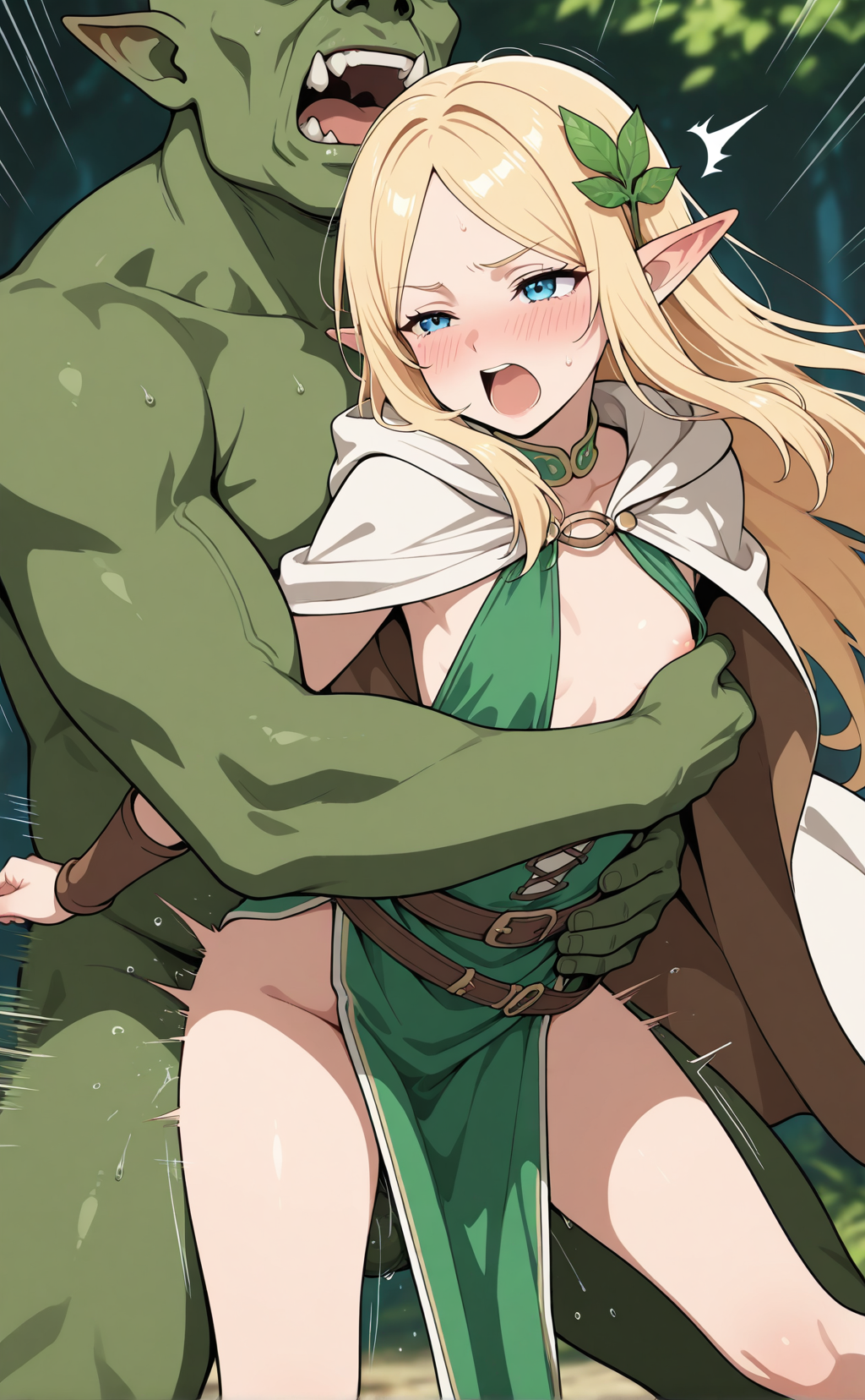 やられちゃう貧乳エルフさん