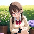 パン見せする茶髪ちゃん 3枚目