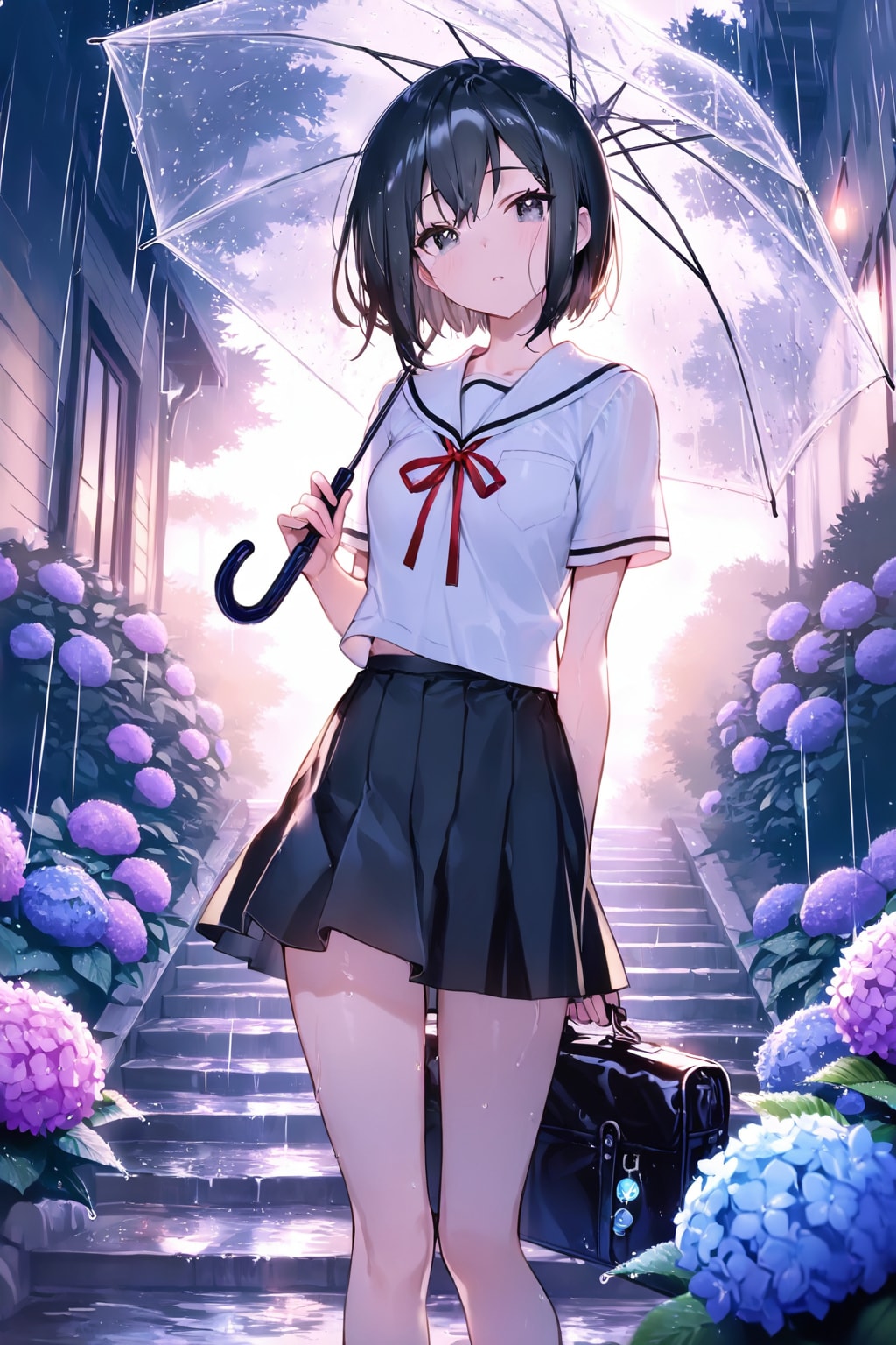 雨と通学路(LILAC)