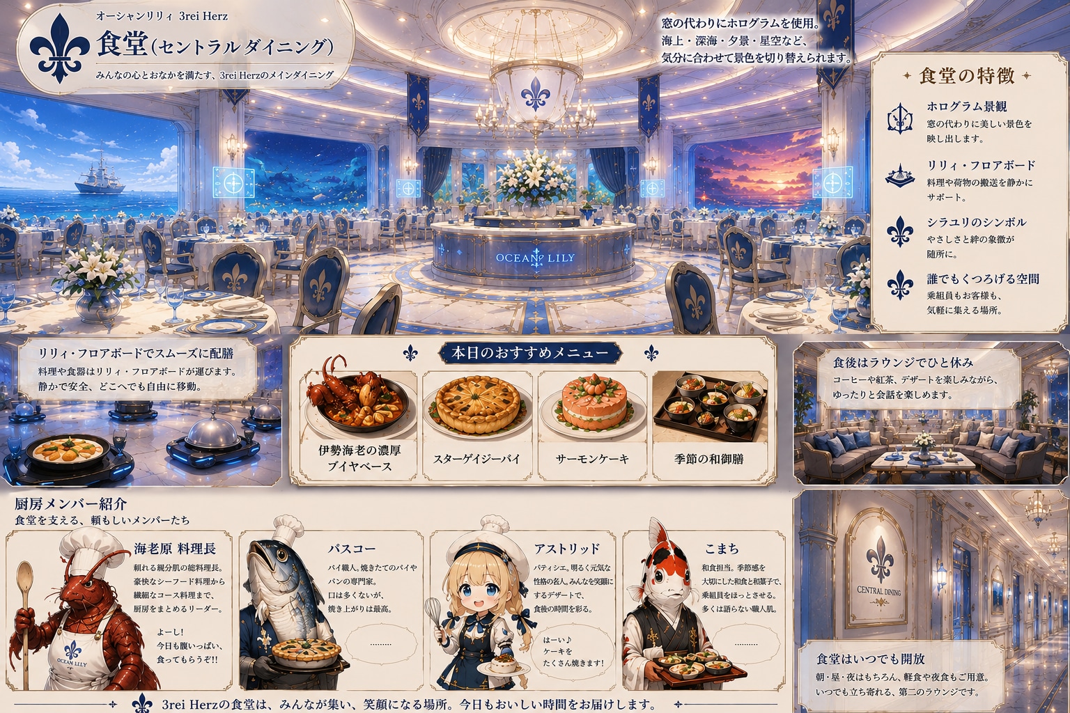 オーシャンリリィ3rei Herz食堂