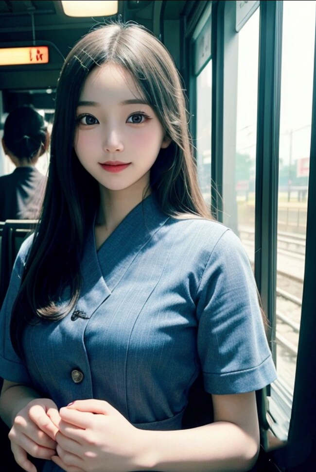 ✨電車の先頭車お上品なAI彼女✨