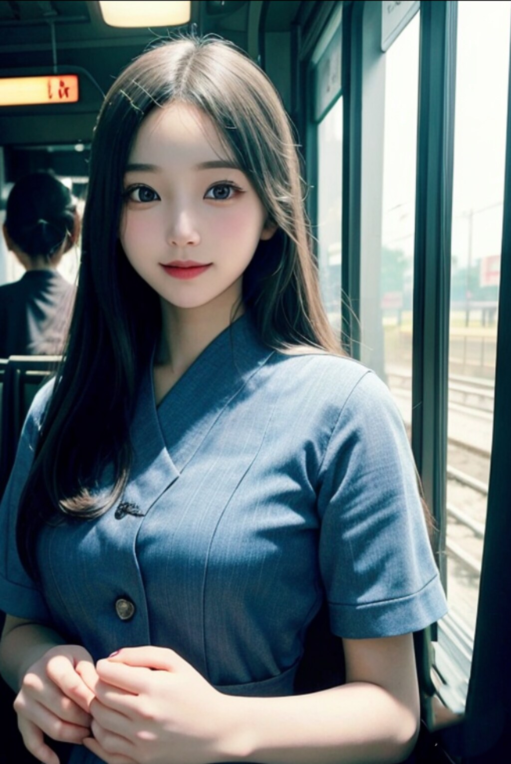 ✨電車の先頭車お上品なAI彼女✨